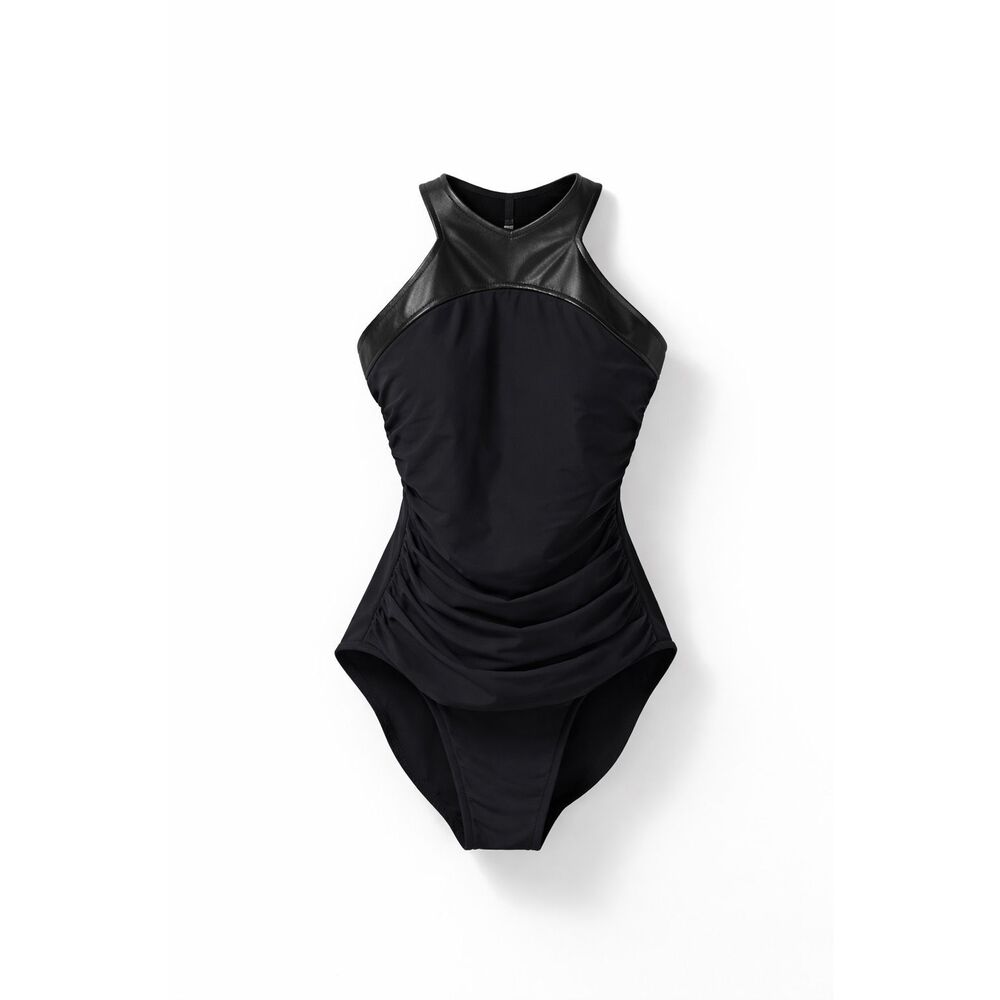 MagicSuit Black Slimming One-Piece Swimsuit Size 8(Tall) Sculpting Classic